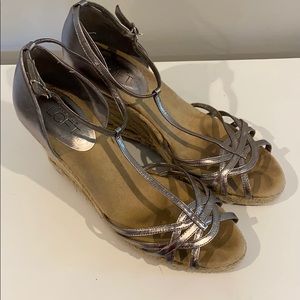 Platinum Leather Espadrilles